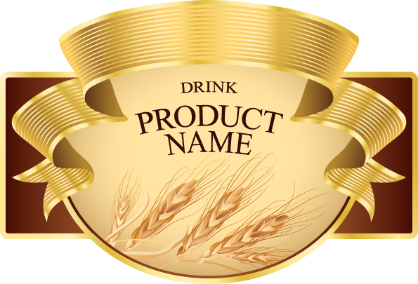 free vector Product label design 02 vector
